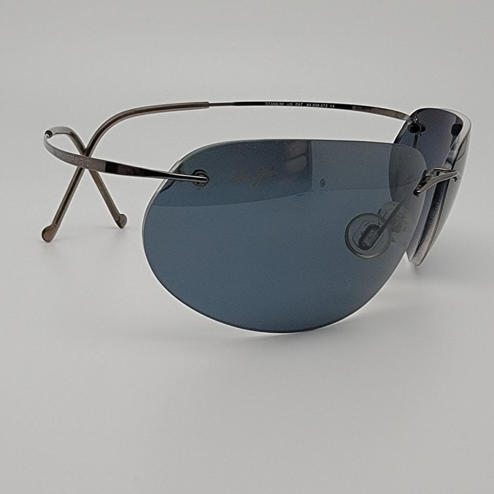 *SOLD* Maui Jim MJ-501-02 Kaanapali Titanium Gunmetal Sunglasses Frame w/ Case - Picture 7 of 13